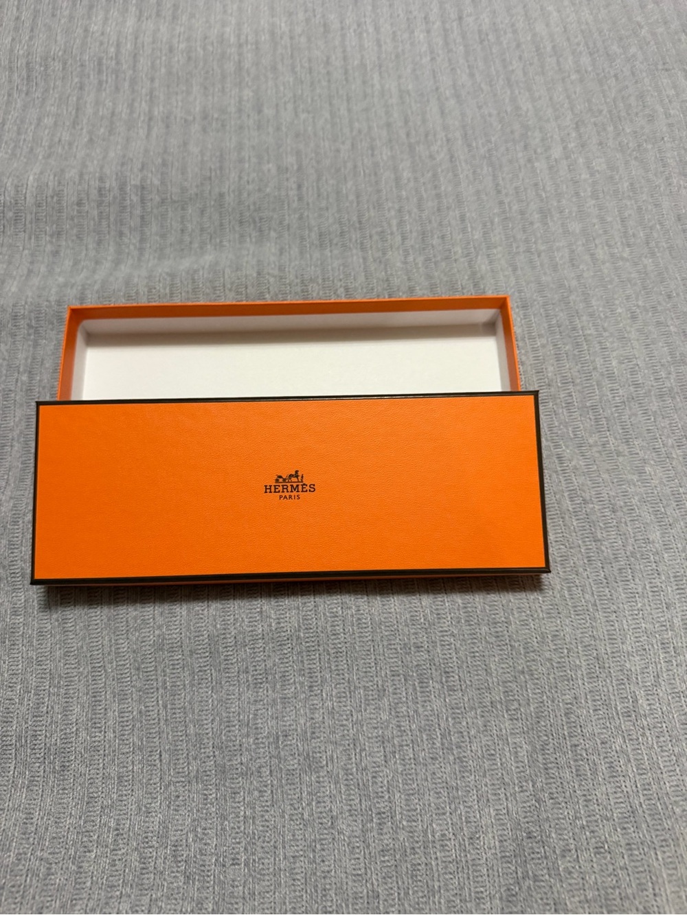 Hermes Orange Accessory Gift Box with Black Trim new